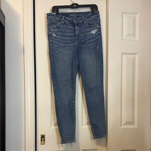 American Eagle Outfitters Women's Distressed Jeggings - Light Blue